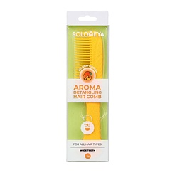Арома-расческа гребень для волос с ароматом Манго Aroma Detangling Hair Comb Mango - Solomeya 
