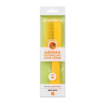 Арома-расческа гребень для волос с ароматом Манго Aroma Detangling Hair Comb Mango - Solomeya 