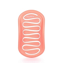 Арома-расческа для сухих и влажных волос с ароматом Персика мини Aroma Brush for Wet&Dry hair Peach MINI - Solomeya