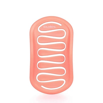 Арома-расческа для сухих и влажных волос с ароматом Персика мини Aroma Brush for Wet&Dry hair Peach MINI - Solomeya