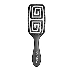          Wet Detangler Brush RECTANGULAR Grape - Solomeya