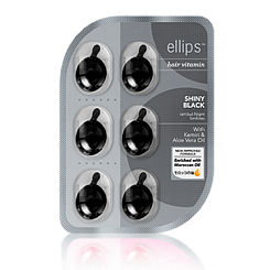 Витамины (масло) для блеска темных волоc Ellips Hair Vitamin Shiny Black 