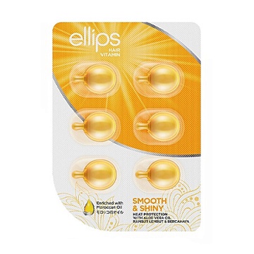 Витамины (масло) для придания блеска волосам с маслом алоэ вера Ellips Smooth and Shiny
