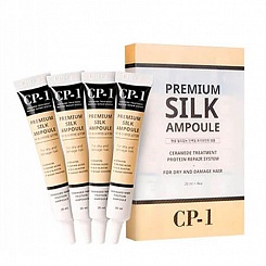 Несмываемая сыворотка для волос с протеинами шелка CP-1 Premium Silk Ampoule 4 х 20 мл - Esthetic House 
