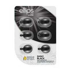 Витамины (масло) для блеска темных волоc Ellips Hair Vitamin Shiny Black 