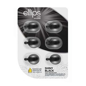 Витамины (масло) для блеска темных волоc Ellips Hair Vitamin Shiny Black 