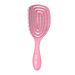 Расческа для сухих и влажных волос с ароматом клубники Wet Detangler Brush OVAL Strawberry - Solomeya 