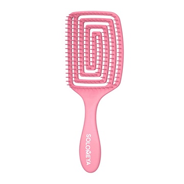 Расческа для сухих и влажных волос с ароматом клубники Wet Detangler Brush PADDLE Strawberry  - Solomeya