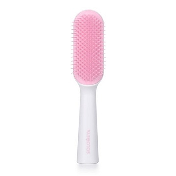 Расческа для чувствительной кожи головы в футляре Розовая Hair Brush for sensitive scalp Pink - Solomeya